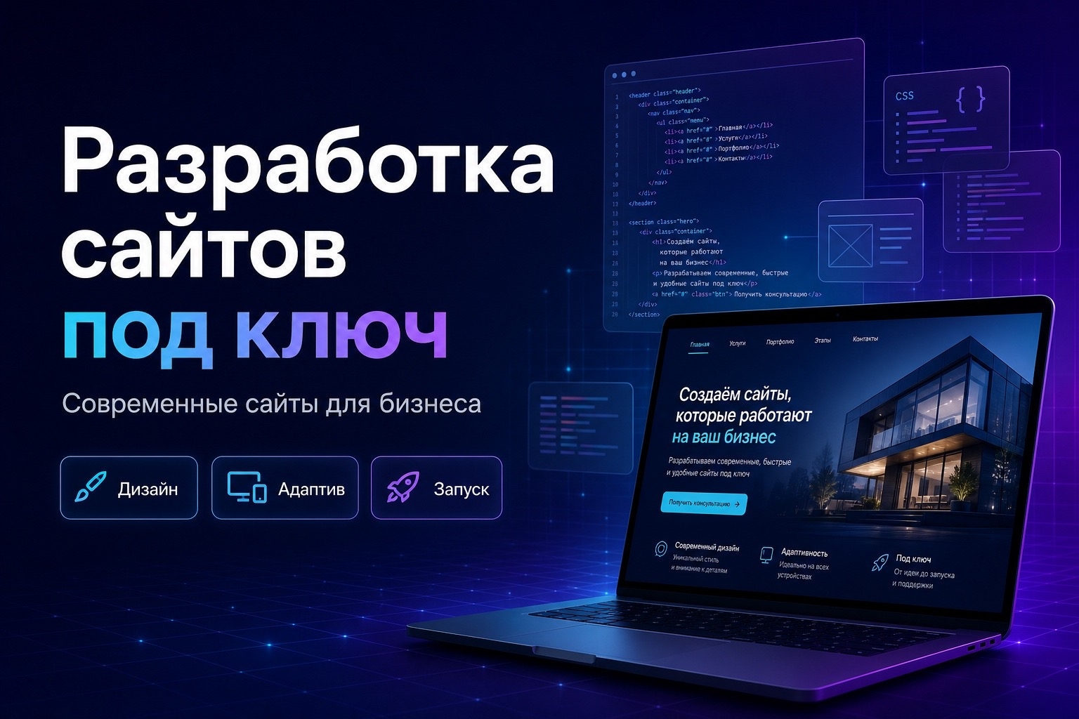 Создание сайта под ключ